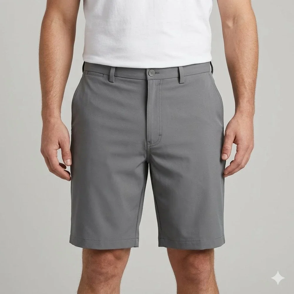 Haggar Mens Cool 18 Performance Golf Shorts‎ Grey 36
